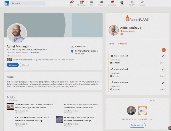 automate linkedin messages