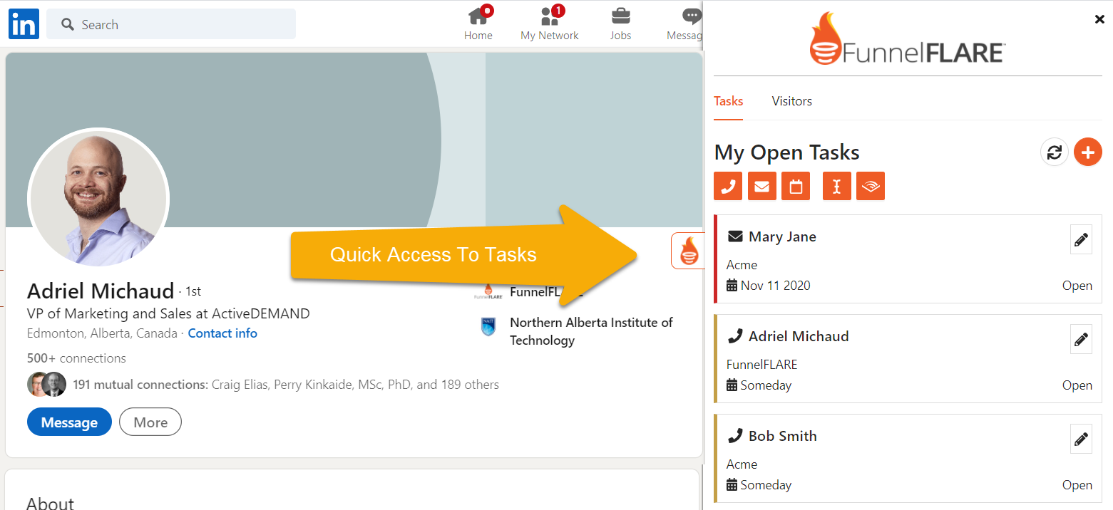 LinkedIn Task Management